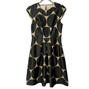 Kate Spade New York Women's Ivory Black Dot Silk Blend Mini Dress Size 2